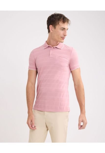 Polo Para Hombre Cuello Tejido Con Bolsillo Color Rosa Marca Patprimo #44112630