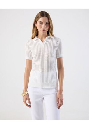 Polo Para Mujer Manga Corta Color Blanco Marca Patprimo #30110457