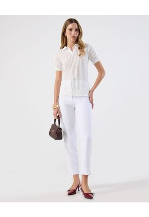 Polo Para Mujer Manga Corta Color Blanco Marca Patprimo #30110457