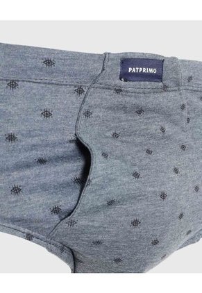 Calzoncillo Clasico Estampado X1 Para Hombre Gris Patprimo