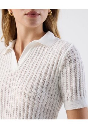 Polo Para Mujer Manga Corta Color Blanco Marca Patprimo #30110457