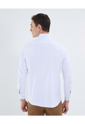 Camisa Para Hombre Manga Larga Con Bolsillo Cuello Casual M Color Blanco Marca Patprimo #44013140