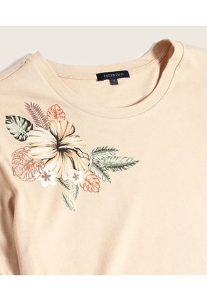 Camiseta Mujer Patprimo M/C Rosa Algodón