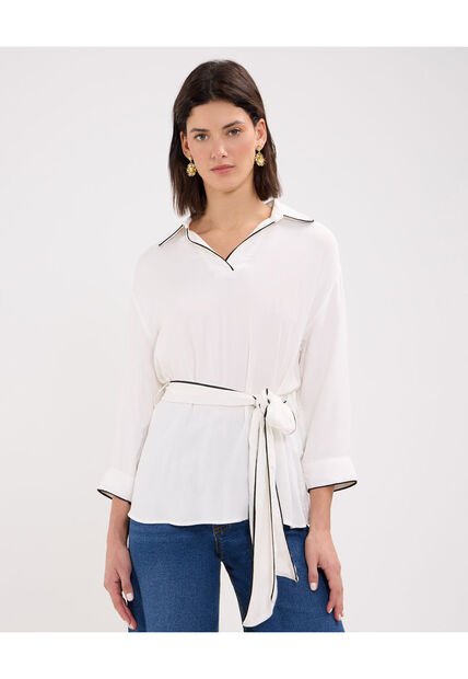 Blusa Para Mujer Manga Larga Color Blanco Marca Patprimo #30123374