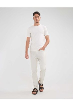 Camiseta Para Hombre Manga Corta Cuello Redondo Color Blanco Marca Patprimo #44090877