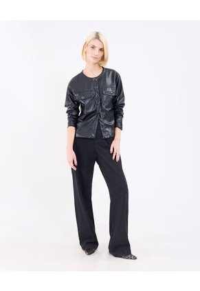 Chaqueta Para Mujer Pu Color Negro Marca Patprimo #30080575