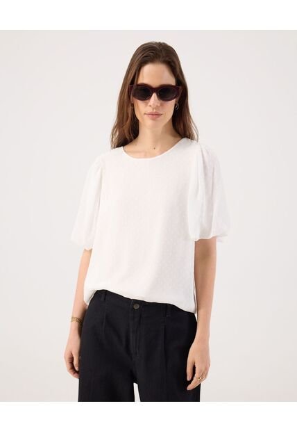 Blusa Para Mujer Manga Corta Color Blanco Marca Patprimo #30123588