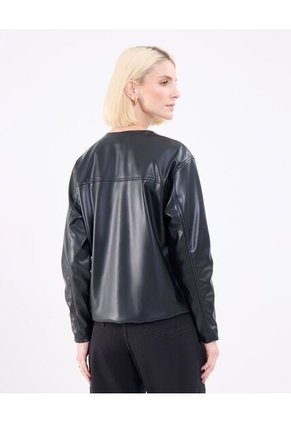 Chaqueta Para Mujer Pu Color Negro Marca Patprimo #30080575