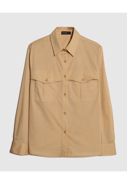 Camisa Para Mujer Manga Larga Color Beige Marca Patprimo #30010621