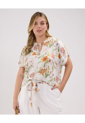 Blusa Para Mujer Manga Corta Color Blanco Marca Patprimo #14121361