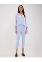 Pantalon Capri Unicolor  Para Mujer Azul Patprimo de Patprimo
