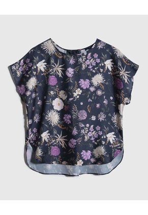 Blusa Para Mujer Manga Corta Color Azul Oscuro Marca Patprimo #30123351