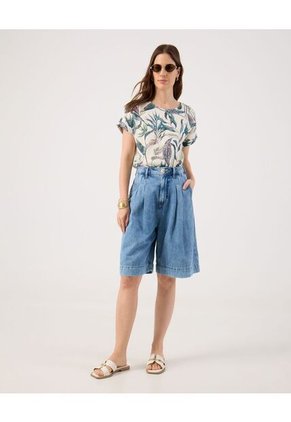 Blusa Para Mujer Manga Corta Color Crema Marca Patprimo #30123575