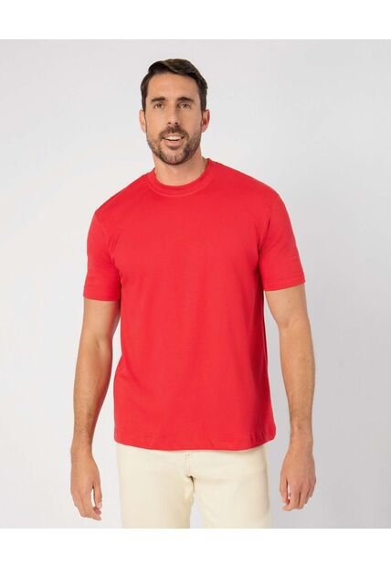 Camiseta  Para Hombre Manga Corta Cuello Redondo Color Rojo Marca Patprimo #44090972