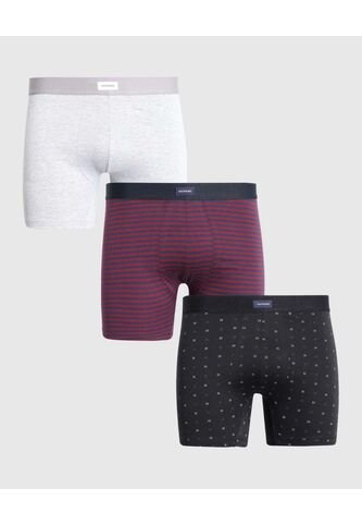 Boxer X3 Para Hombre Fleat Seamer Medio Color Surtido Marca Patprimo #44130003 Patprimo