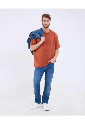 Camiseta Para Hombre Manga Corta Cuello Redondo Color Naranja Marca Patprimo #44090929