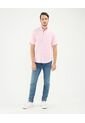 Camisa Para Hombre Manga Corta Con Bolsillo Cuello Button D Color Rosa Marca Patprimo #44013047 de Patprimo