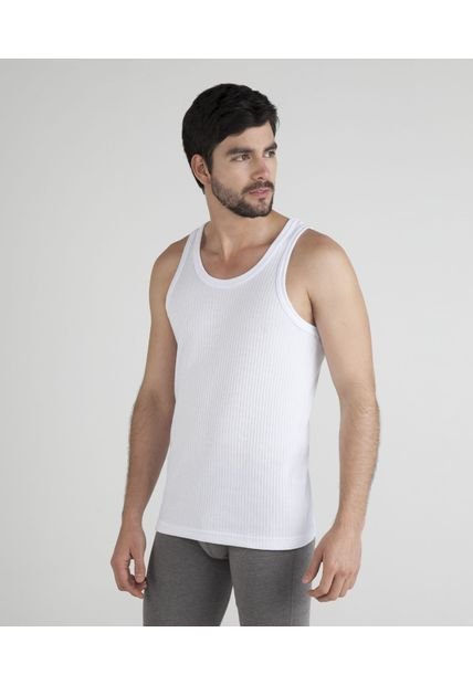 Camiseta Interior Para Hombre Interior M/Sisa Canales Color Blanco Marca Patprimo #19279