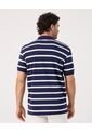 Polo Cuello Mao A Rayas   Para Hombre Azul Patprimo de Patprimo