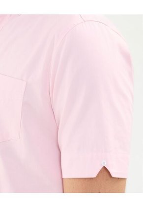 Camisa Para Hombre Manga Corta Con Bolsillo Cuello Button D Color Rosa Marca Patprimo #44013047