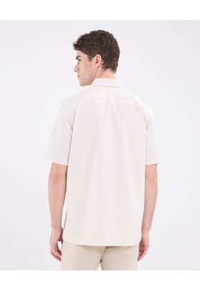 Camisa Guayabera Para Hombre Manga Corta Sin Bolsillo Color Crema Marca Patprimo #44030399