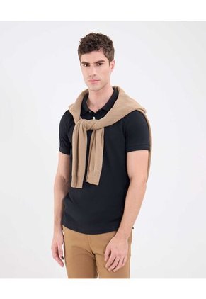 Polo Para Hombre Cuello Tejido Sin Bolsillo Color Negro Marca Patprimo #44112760