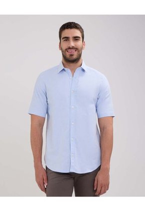 Camisa Para Hombre Manga Corta Sin Bolsillo Color Azul Claro Marca Patprimo #44013038