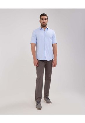 Camisa Para Hombre Manga Corta Sin Bolsillo Color Azul Claro Marca Patprimo #44013038