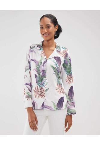 Camisa Para Mujer Manga Larga Color Blanco Marca Patprimo #30010627 Patprimo