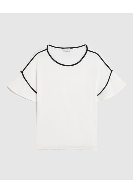 Blusa De Manga Acampanada   Para Mujer Blanco Patprimo