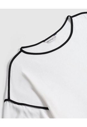 Blusa De Manga Acampanada   Para Mujer Blanco Patprimo