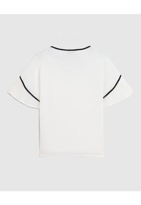 Blusa De Manga Acampanada   Para Mujer Blanco Patprimo