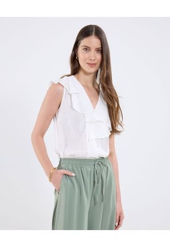 Blusa Para Mujer Manga Corta Color Blanco Marca Patprimo #30123548 Patprimo