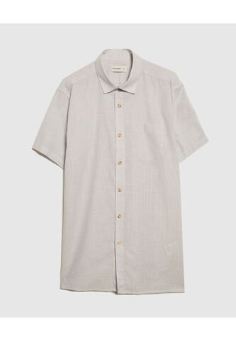 Camisa Para Hombre Manga Corta Sin Bolsillo Color Beige Marca Patprimo #44013010 Patprimo