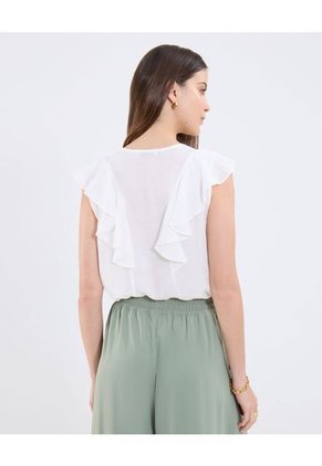 Blusa Para Mujer Manga Corta Color Blanco Marca Patprimo #30123548