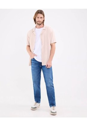 Camisa Manga Corta   Para Hombre Café Patprimo