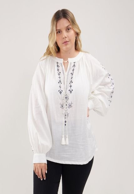 Blusa Para Mujer Manga Larga Color Crudo Marca Patprimo #14121336