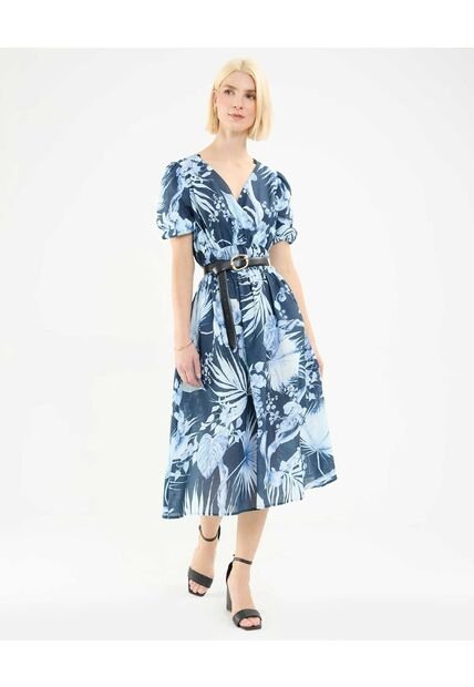 Vestido Para Mujer Manga Corta Color Azul Oscuro Marca Patprimo #30171007