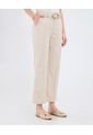 Pantalón Con Cinturon Incluido  Para Mujer Beige Patprimo de Patprimo