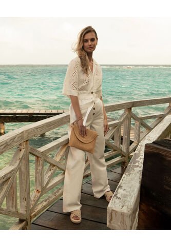 Pantalón Para Mujer  Color Marfil Marca Patprimo #30071852 Patprimo