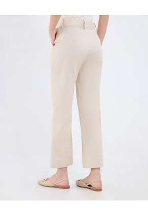 Pantalón Con Cinturon Incluido  Para Mujer Beige Patprimo