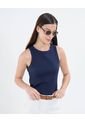 Camiseta Para Mujer Manga Sisa Cuello Redondo Color Azul Marca Patprimo #30093820 de Patprimo