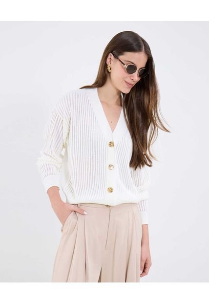 Saco Para Mujer Cardigan Color Blanco Marca Patprimo #30330663