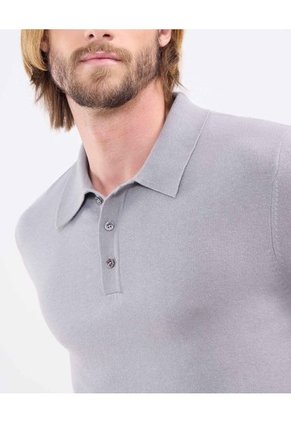 Polo Para Hombre Cuello Tejido Sin Bolsillo Color Gris Marca Patprimo #44112719