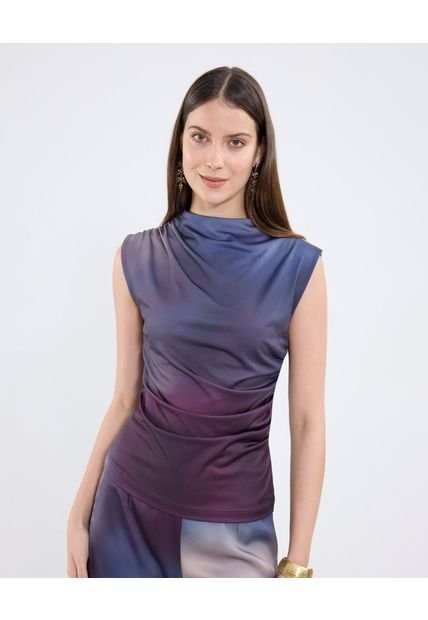 Camiseta Para Mujer Manga Sisa Moda Color Morado Marca Patprimo #30093782