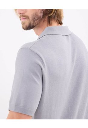 Polo Para Hombre Cuello Tejido Sin Bolsillo Color Gris Marca Patprimo #44112719