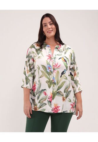 Camisa Para Mujer Manga 3/4 Color Blanco Marca Patprimo #14010187 Patprimo