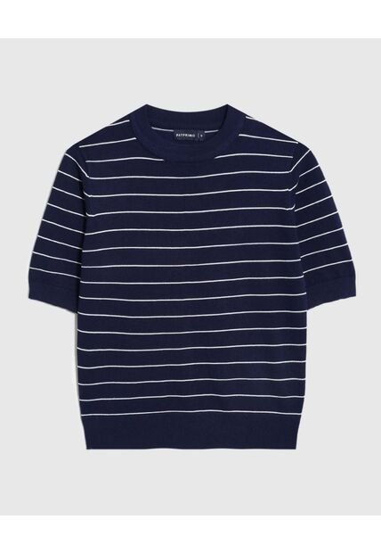 Camiseta  Para Mujer Manga Corta Cuello Redondo Color Azul Marca Patprimo #30093864