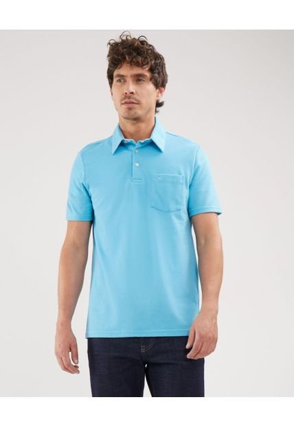 Polo Para Hombre Cuello Maquina Con Bolsillo Color Aguamarina Marca Patprimo #44111091