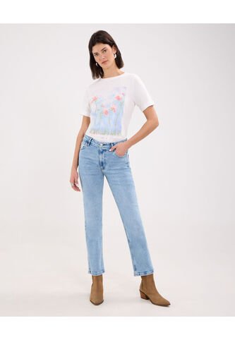 Jean Para Mujer Straight Color Azul Claro Marca Patprimo #30160397 Patprimo